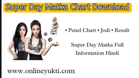 super day matka chart|Super Day Jodi .